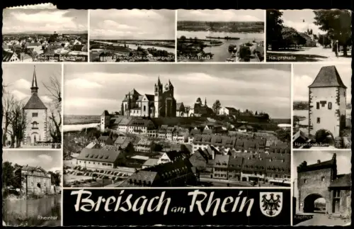 Ansichtskarte Breisach (Rhein) Stadtteilansichten Mehrbild Fotoansichten 1962