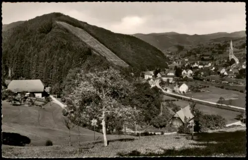 Ansichtskarte Oberharmersbach Partie an der Stadt 1956