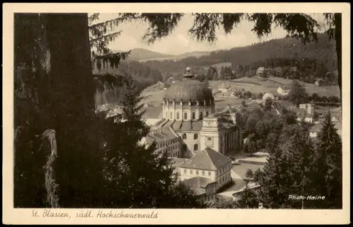 Ansichtskarte St. Blasien Stadtblick 1928