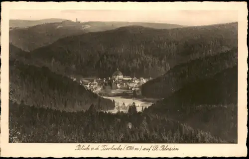 Ansichtskarte St. Blasien Blick vd. Tierlache 1934