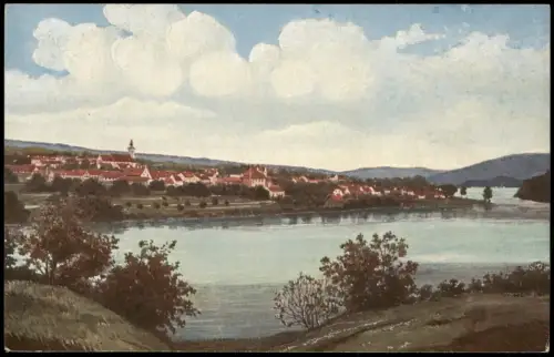 Ansichtskarte Murg Hochrhein Stadtblick Künstlerkarte 1922