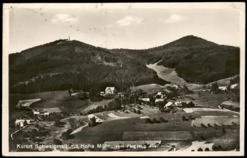 Ansichtskarte Schweigmatt Luftbild - vom Flugzeug aus 1931