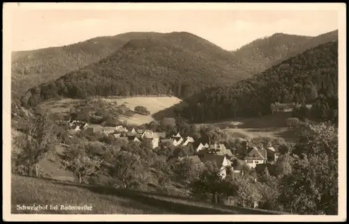 Ansichtskarte Schweighof-Badenweiler Stadtpartie 1935