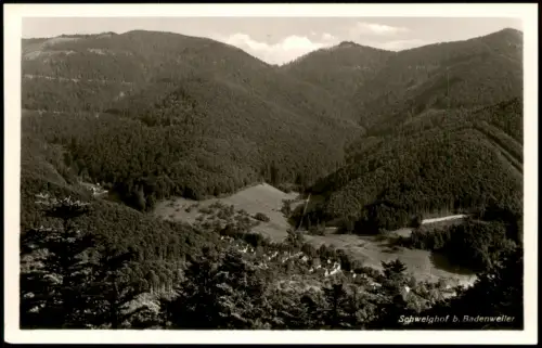 Ansichtskarte Schweighof-Badenweiler Fernblickk auf die Stadt - Fotokarte 1930