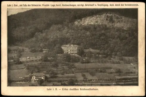 Ansichtskarte Lahr (Schwarzwald) Erstes deutsches Reichswaisenhaus 1910
