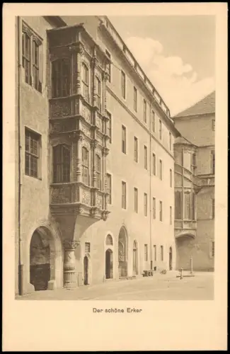Ansichtskarte Torgau Der schöne Erker Schloss Hartenfels 1918