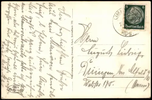 Postcard Limmritz (Neumark) Lemierzyce Ev. Kirche, Stadt 1935  b. Küstrin