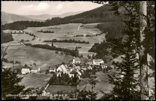Schwarzenberg mit Schönmünzach-Baiersbronn Blick auf den Ort Fotokarte 1961