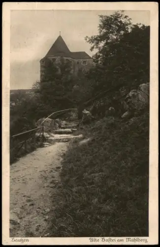 Ansichtskarte Bautzen Budyšin Alte Bastei am Mühlberg. 1928