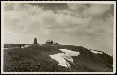Feldberg (Schwarzwald) Letzter Schnee am Zastler Feldberg Schwarzwald 1937