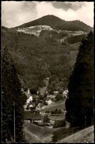 Ansichtskarte Bad Rippoldsau-Schapbach Ortspartie - Fotokarte 1956
