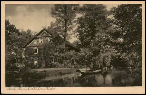 Lehde (Spreewald)-Lübbenau (Spreewald) Lubnjow Zum fröhlichen Hecht 1928