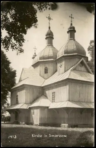 Postcard Smarzow Smarżowa Kirche b. Dębica Dembitza 1913 Karpatenvorland Polen