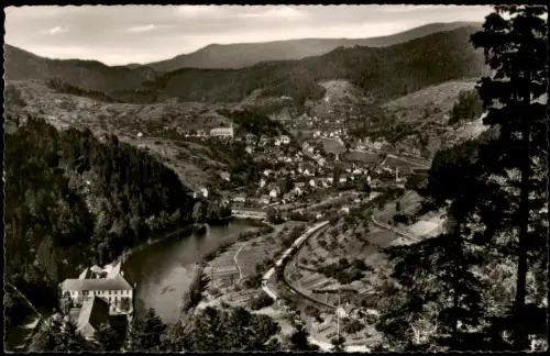 Ansichtskarte Forbach (Baden) Blick vom Haulerbergauf das Murgwerk 1963