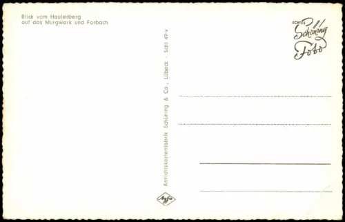 Ansichtskarte Forbach (Baden) Blick vom Haulerbergauf das Murgwerk 1963