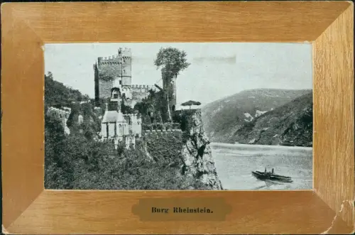 Ansichtskarte Bingen Rhein Burg Schloss Rheinstein 1908 MAINZ nach Lauterbach