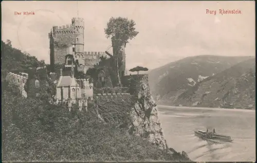 Ansichtskarte Bingen am Rhein Burg Rheinstein 1907