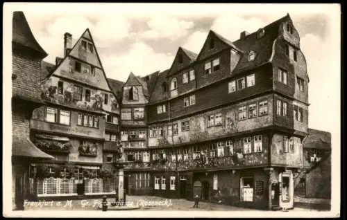 Ansichtskarte Frankfurt am Main Große Fischergasse - Fotogasse 1930