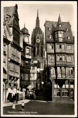 Ansichtskarte Frankfurt am Main Alter Markt, Dom 1921 #
