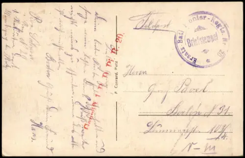 CPA Metz Deutsches Tor Porte des Allemands 1916   1. Weltkrieg Feldpost gelaufen