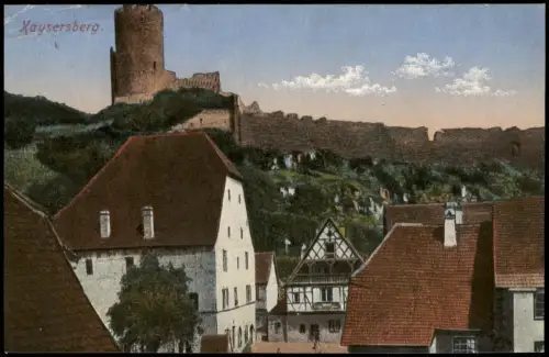 CPA Kaysersberg Ortsansicht 1917   1. Weltkrieg Feldpost gelaufen (S.B. Stempel)