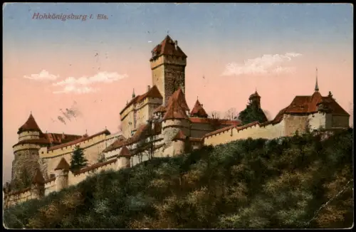 Orschweiler Orschwiller  Château du Haut-Kœnigsbourg 1917   1. WK Feldpost