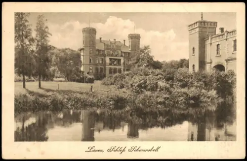 Ansichtskarte Lünen (Westfalen) Schloss Schwansbell 1914 Feldpostkarte