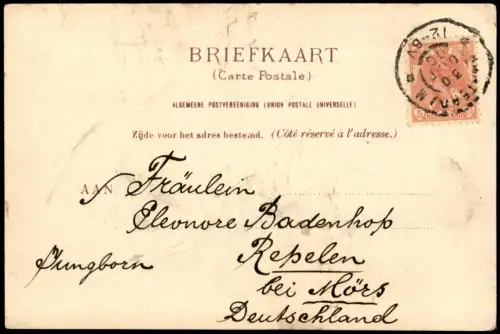 Haarlem Regenten St. Elisabeth's Gasthuis 1900  gel  REPELEN Ankunftsstempel