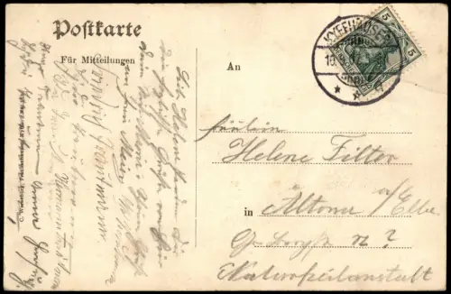 Rottleben (Thüringen) Barbarossahöhle Barbarossatisch nebst Stuhl 1907