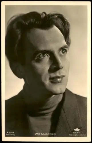 Ansichtskarte  Will Quadflieg Film Fernsehen Theater Schauspieler 1940