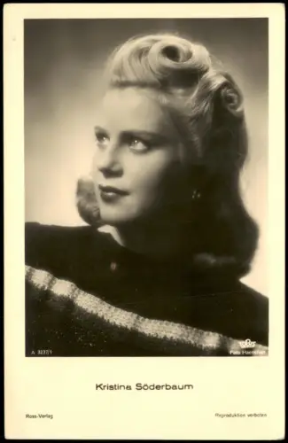 Kristina Söderbaum aus Schweden Fernsehen Theater Schauspielerin 1940