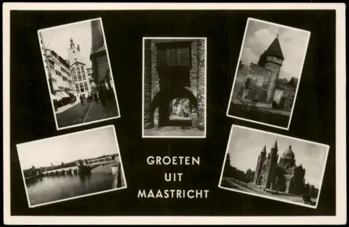 Maastricht Mestreech Stadtteilansichten Grusskarte Mehrbildkarte 1940