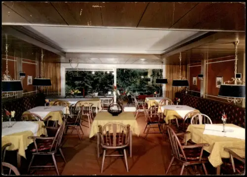 Ansichtskarte Forbach (Baden) Hotel GOLDENER HIRSCH Pension Gastraum 1965