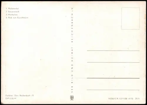 Schmölln DDR MB mit Malerwinkel Brauerei-Teich Marktplatz Aussichtsturm 1968