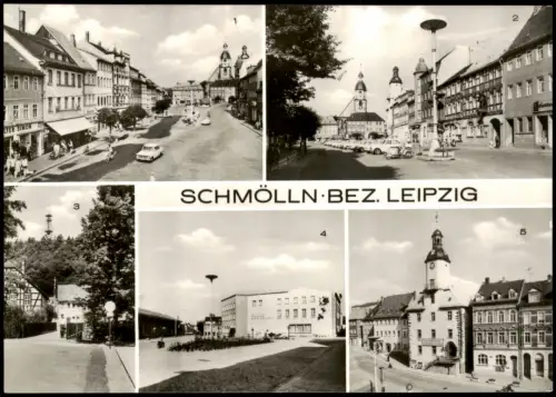 Schmölln DDR Mehrbild-AK mit Platz der Neuerer, Marktplatz uvm. 1976
