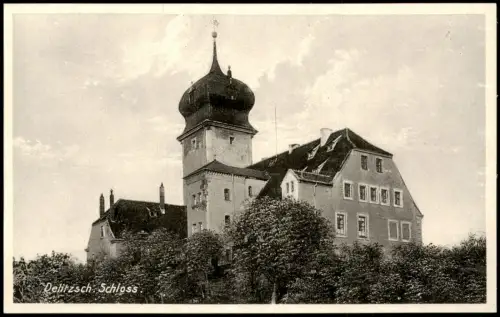 Ansichtskarte Delitzsch Schloss Außenansicht 1930