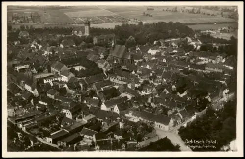 Ansichtskarte Delitzsch Luftbild Luftaufnahme Fliegeraufnahme 1930