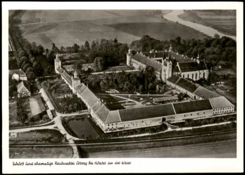 Ansichtskarte Höxter (Weser) Schloß Kloster Corvey Luftbild 1961