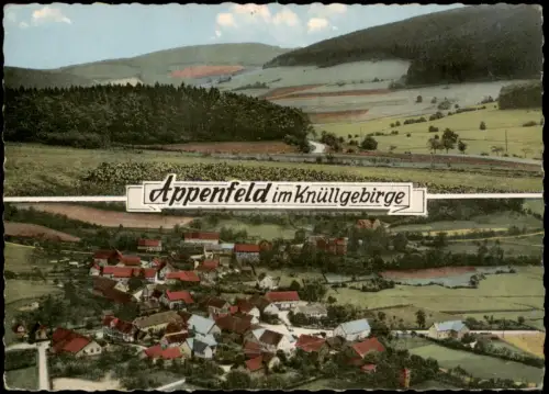 Ansichtskarte Appenfeld-Knüllwald 2 Bild Umland und Luftbild 1967