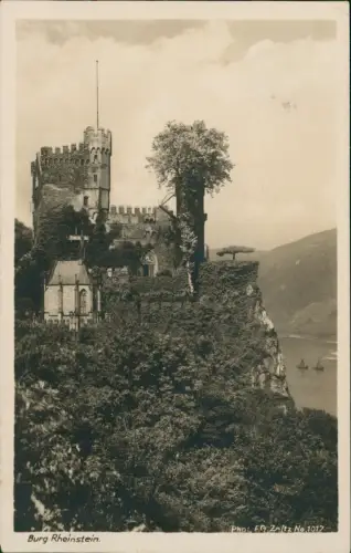 Ansichtskarte Bingen am Rhein Schloss Rheinstein - Fotokarte 1928