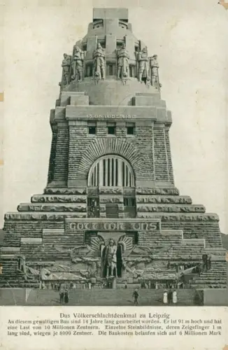 Lot 8 Ansichtskarten Leipzig Posten Völkerschlachtdenkmal 1927/1960