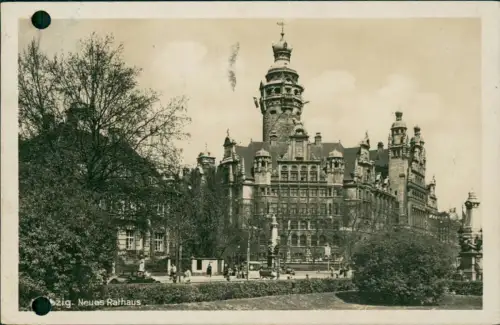 Lot 6 Ansichtskarten Leipzig Posten Neues Rathaus 1911/1958