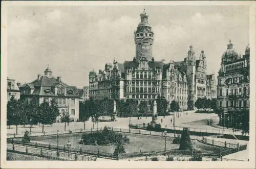 Lot 6 Ansichtskarten Leipzig Posten Neues Rathaus 1911/1958
