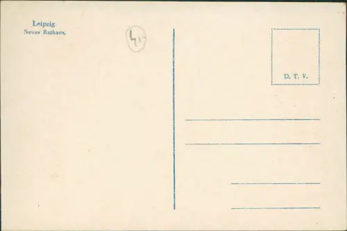 Lot 6 Ansichtskarten Leipzig Posten Neues Rathaus 1911/1958