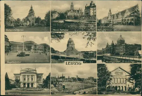 Lot 7 Ansichtskarten Leipzig Posten verschiedener Leipzig Karten 1940/1967