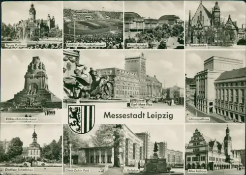 Lot 7 Ansichtskarten Leipzig Posten verschiedener Leipzig Karten 1940/1967