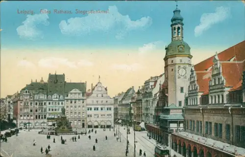 Lot 3 Ansichtskarten Leipzig Posten Altes Rathaus 1915/1950