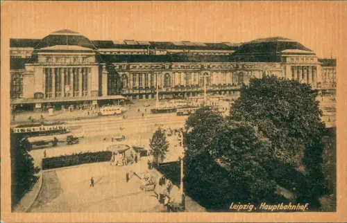 Lot 9 Ansichtskarten Leipzig Posten Hauptbahnhof 1923/1960