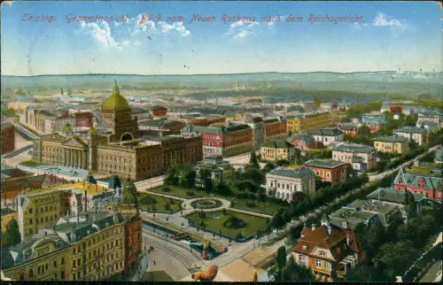 Ansichtskarte Leipzig Gesamtansicht 1910