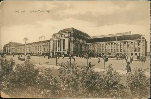 Ansichtskarte Leipzig Hauptbahnhof 1912